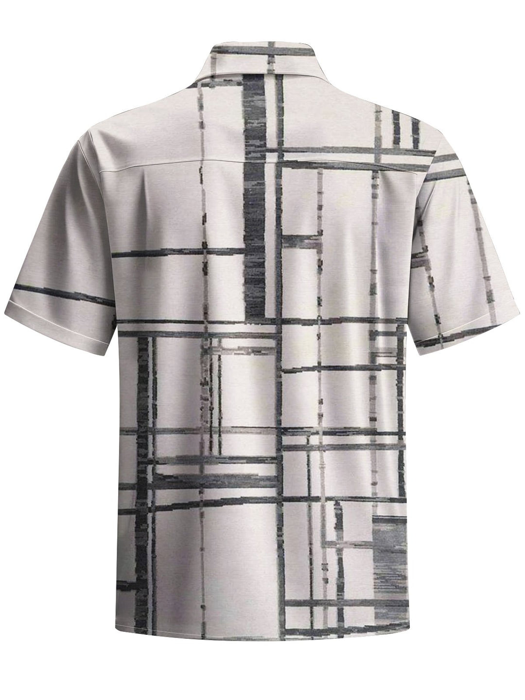 Alohadaddy® Casual Check Art Print Chest Pocket Men&