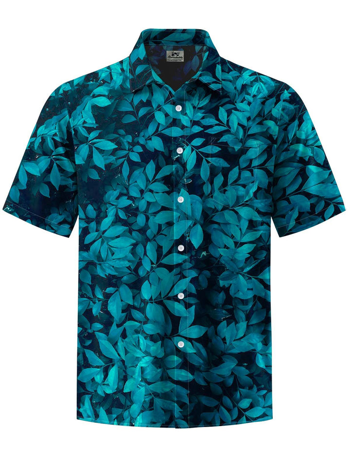 Alohadaddy® Casual Leaf Print Art Pocket Elastic Men&