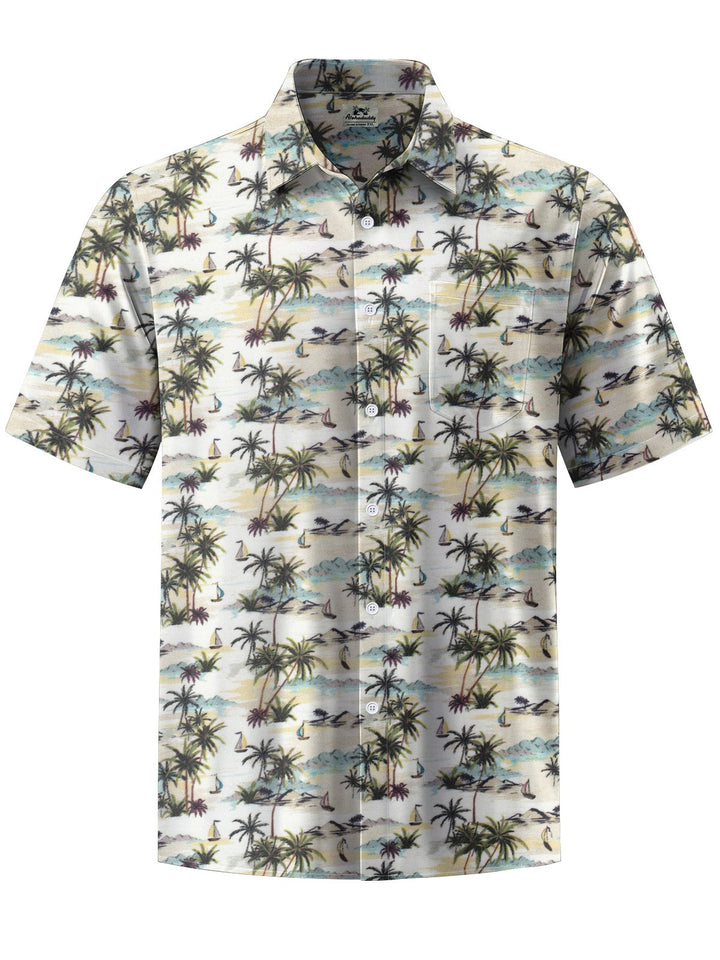 Alohadaddy® Hawaiian Palm Tree Art Print Pocket Stretch Men&