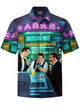 Alohadaddy® Casual Drunk Lovers Card Game Print Button Pocket Stretch Men's Short Sleeve Shirt Big & Tall
