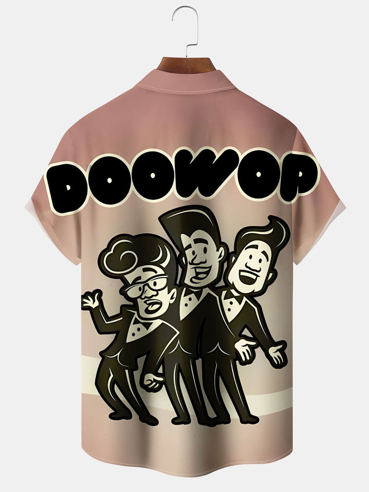 Alohadaddy® Vintage Doo Wop Concert Print Pocket Stretch Men&