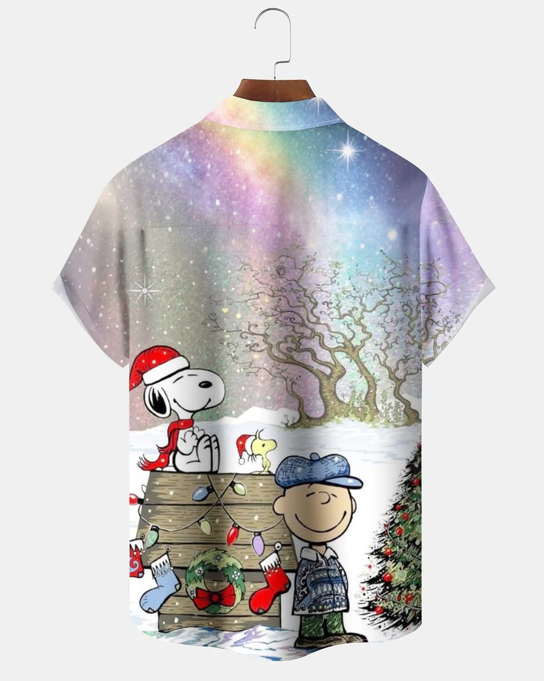 Alohadaddy® Christmas Cartoon Print Pocket Button Men&