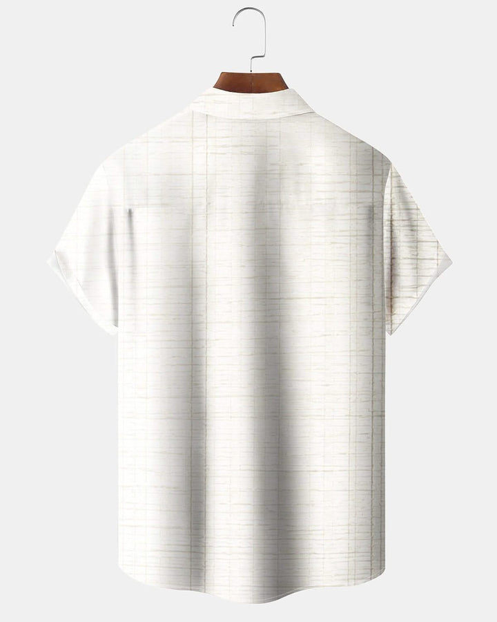 Alohadaddy® Casual Striped Art Pocket Button Stretch Men&