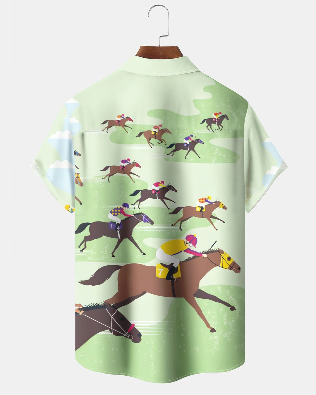 Alohadaddy® Casual Equestrian Print Art Pocket Stretch Men&