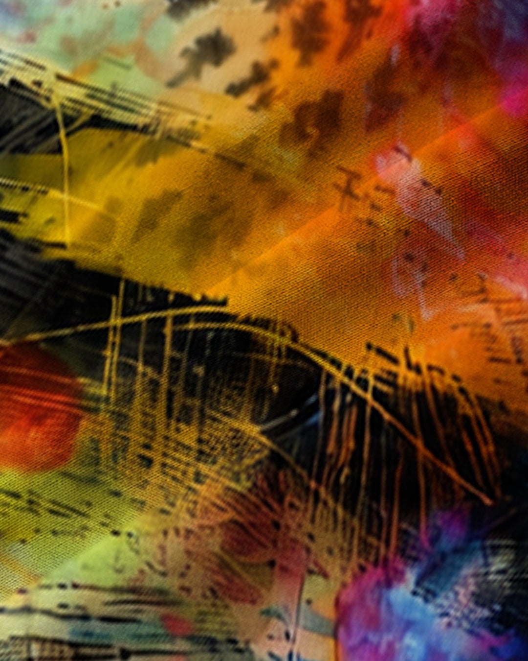 Alohadaddy® Casual Abstract Art Brushstroke Print Men&