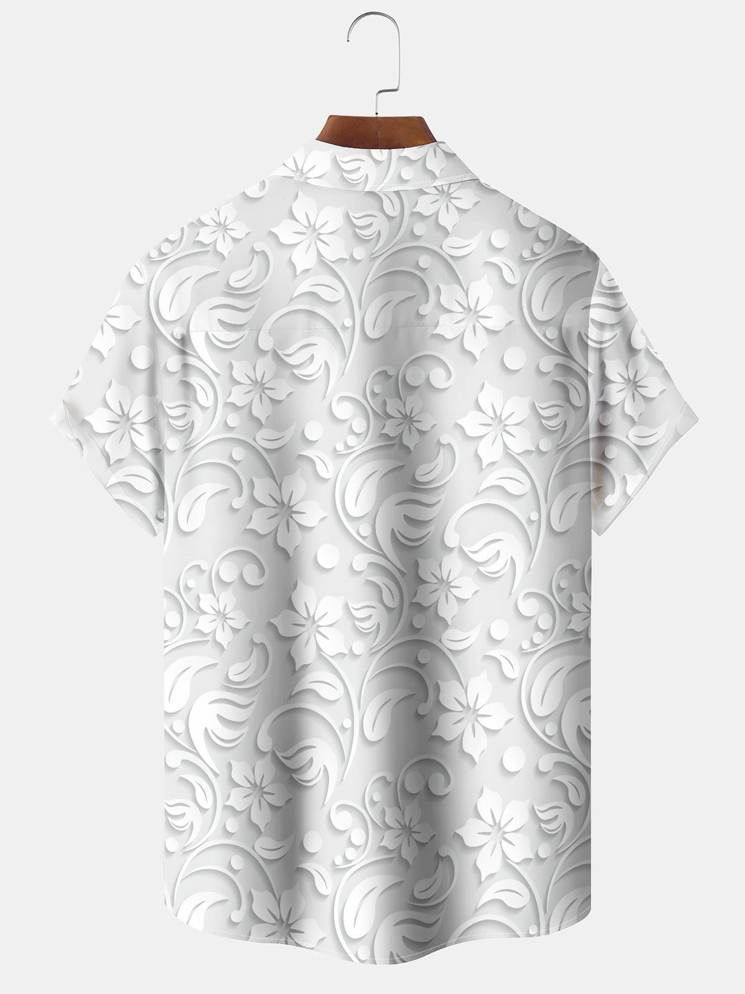 Alohadaddy Casual Everyday Flowers Print Art Stretch Oversized Button Cardigan Polyester Short Sleeve Shirt