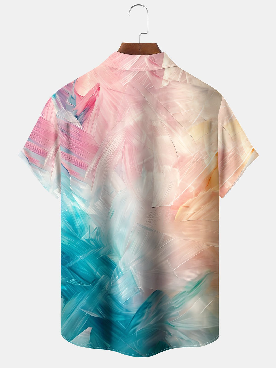 Alohadaddy® Ombre Abstract Texture Art Print Chest Pocket Stretch Large Size Men&