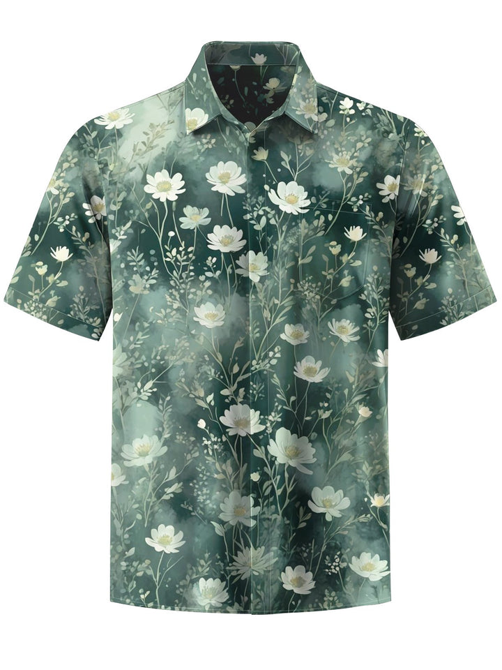 Alohadaddy® Hawaiian Floral Art Print Moisture Wicking Men&