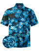 Alohadaddy® Hawaiian Floral Art Print Mens Wicking Short Sleeve Shirt Big & Tall