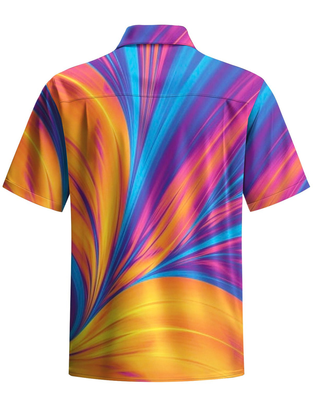 Alohadaddy® Casual Abstract Texture Art Print Chest Pocket Men Short Sleeve Shirt Big &amp; Tall
