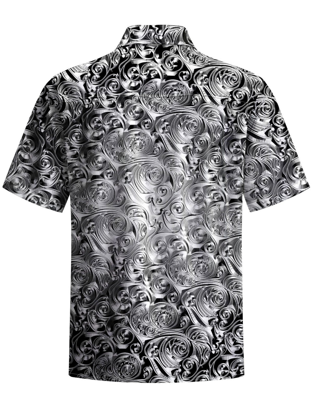 Alohadaddy® Hawaii Metallic Art Print Chest Pocket Men&