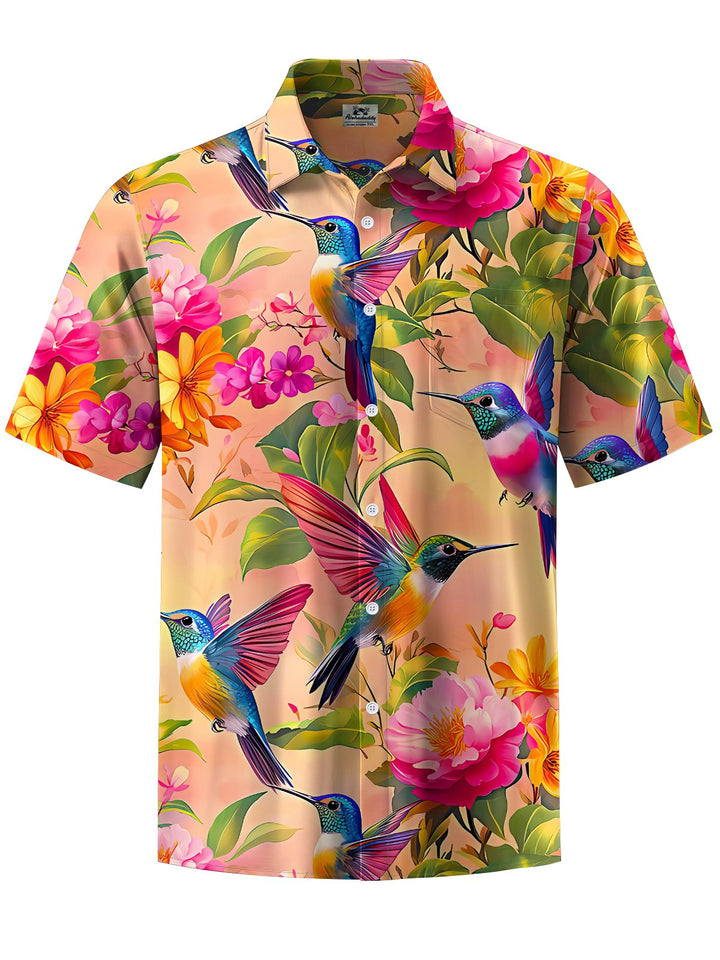 Alohadaddy® Hawaiian Bird Art Print Chest Pocket Men&