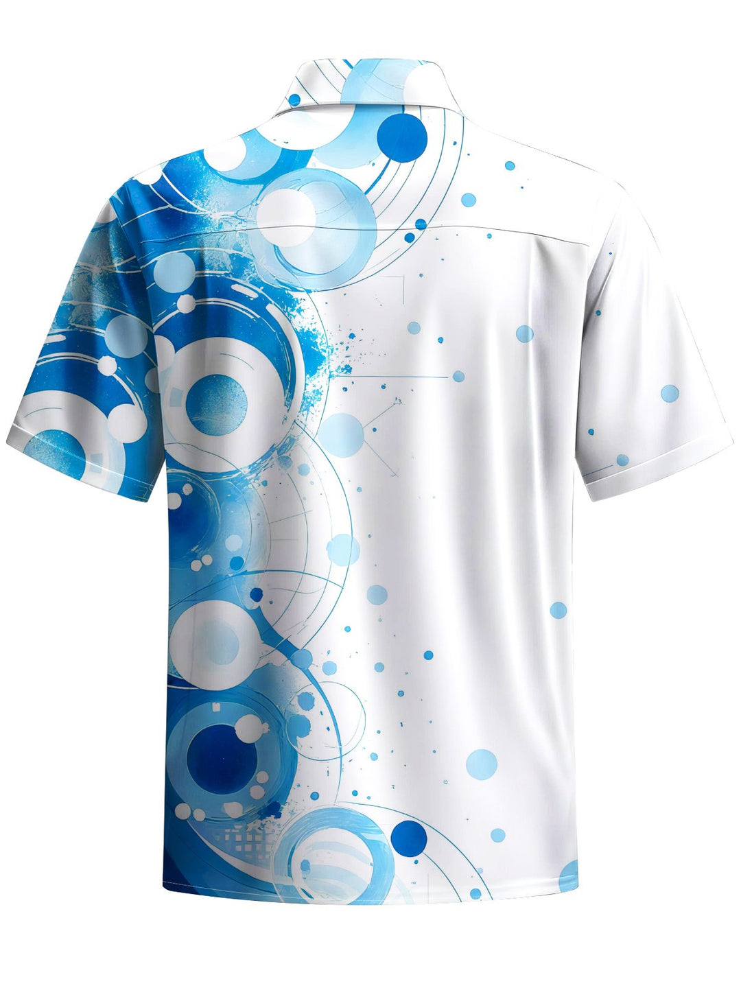 Alohadaddy® Casual Geometric Art Print Chest Pocket Men&