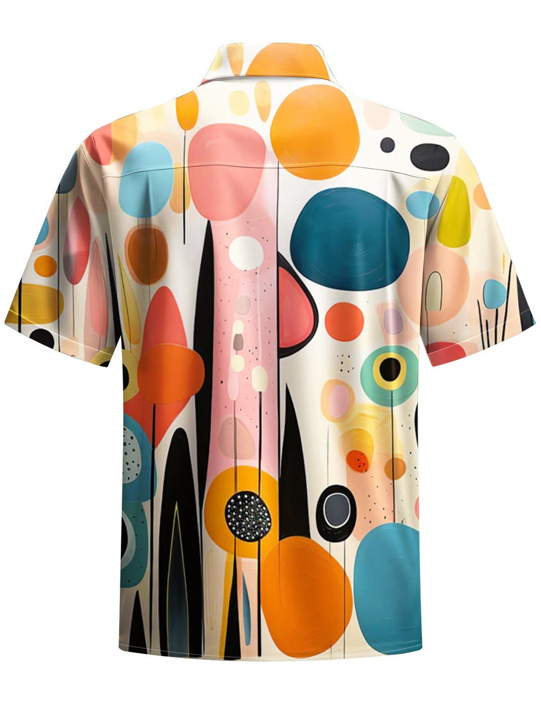 Alohadaddy® Retro Geometric Print Button Pocket Stretch Men&