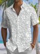Alohadaddy Casual Everyday Flowers Print Art Stretch Oversized Button Cardigan Polyester Short Sleeve Shirt