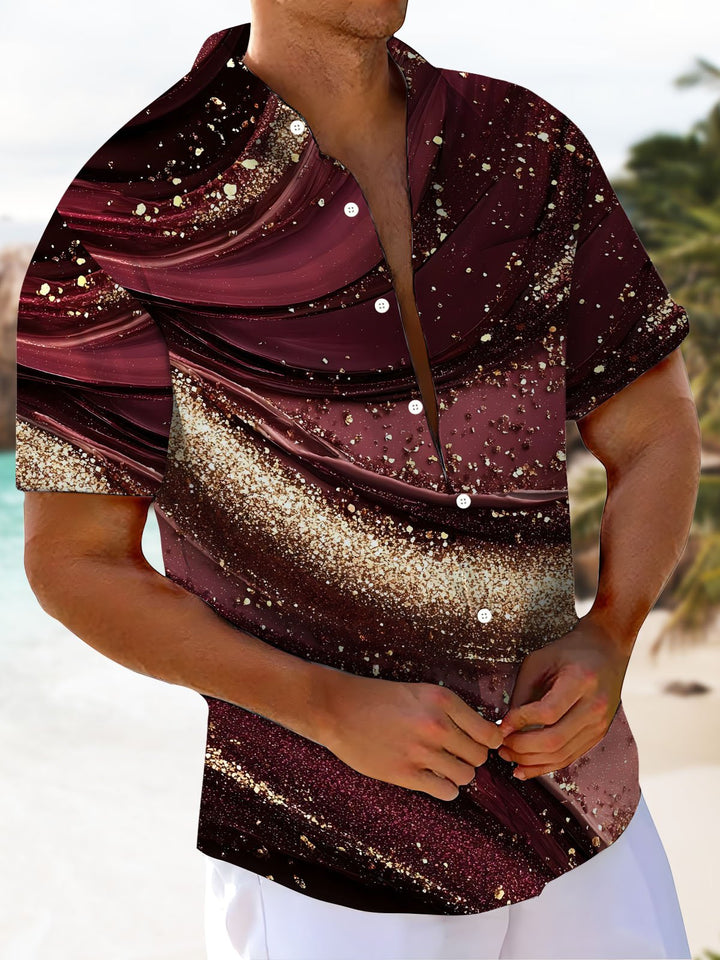 Alohadaddy® Casual Retro Abstract Print Moisture-wicking Men&