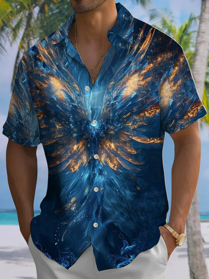 Alohadaddy® Casual Wings Printed Chest Pocket Men&