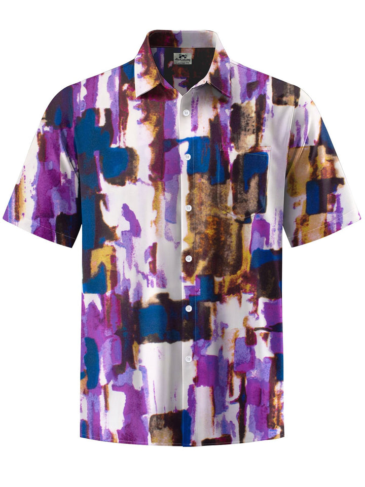 Alohadaddy® Retro Abstract Smudge Print Art Men&