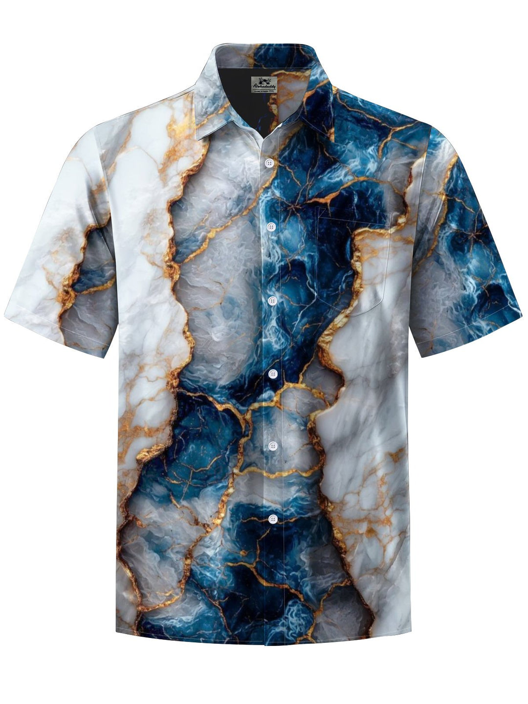 Alohadaddy® Casual Marble Print Pocket Men&
