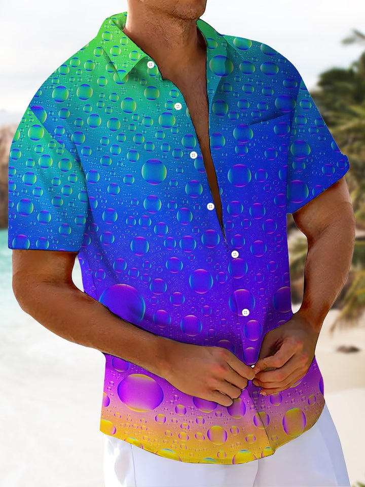 Alohadaddy® Casual Ombre Bubble Print Pocket Stretch Men&