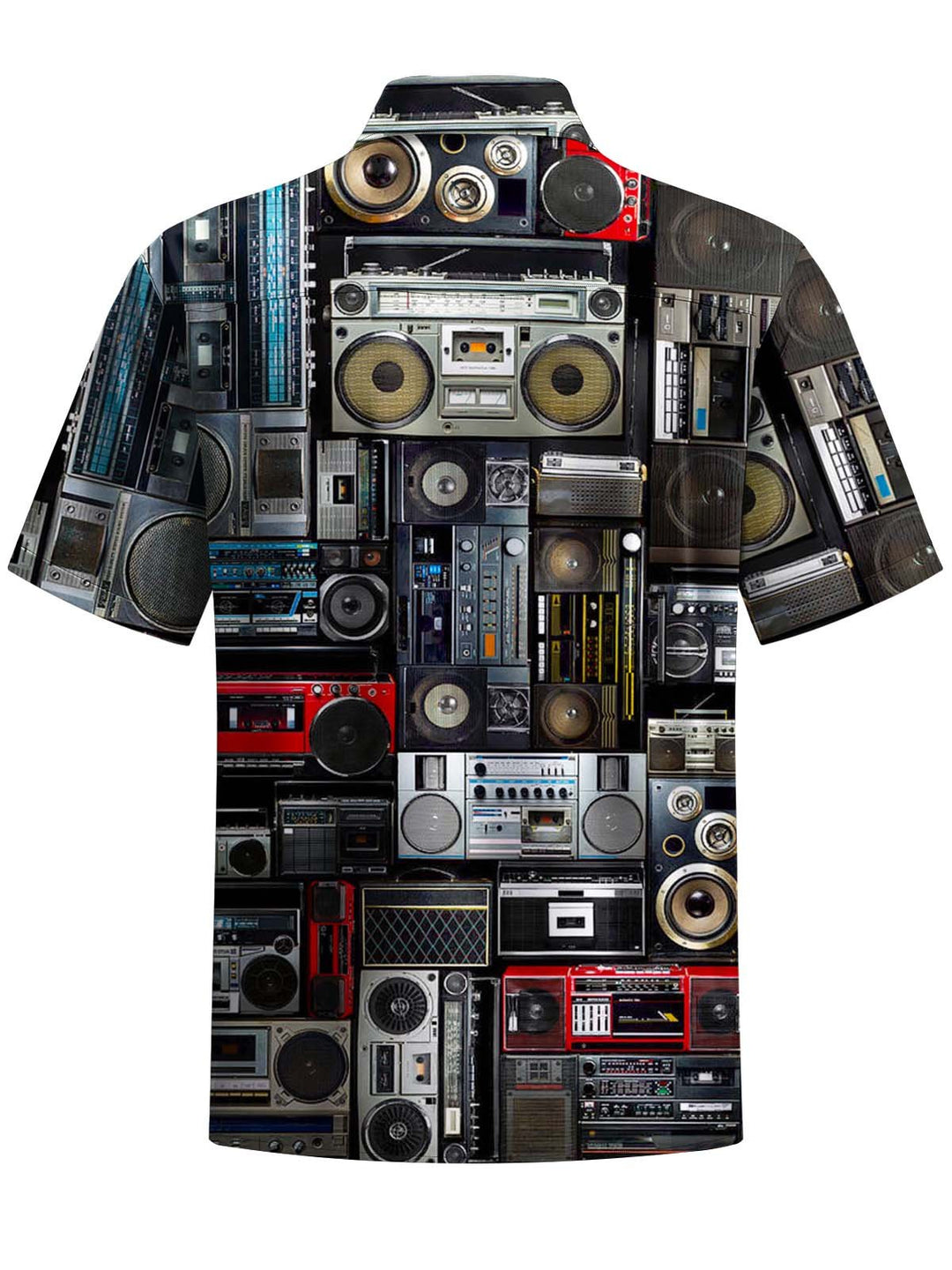 Alohadaddy® Retro 80s Radio Print Art Breast Pocket Men&