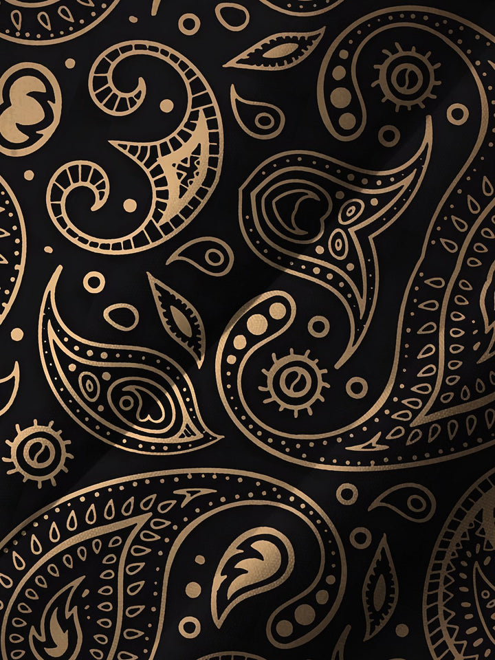 Alohadaddy Casual Paisley Vacation Print Art Loose Cardigan Button Pocket Stretch Long Large Size Short Sleeve Shirt