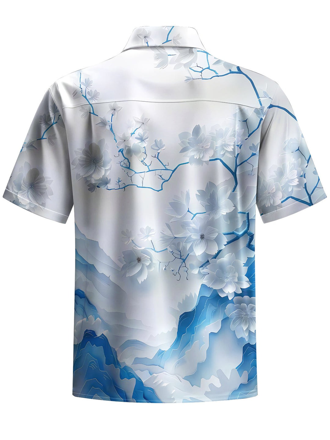 Alohadaddy® Hawaiian Flower Embossed Art Print Chest Pocket Men&