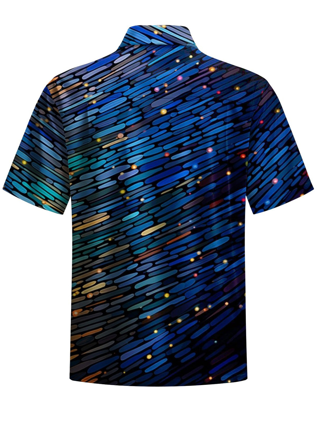 Alohadaddy® Casual Stripe Art Print Chest Pocket Men&