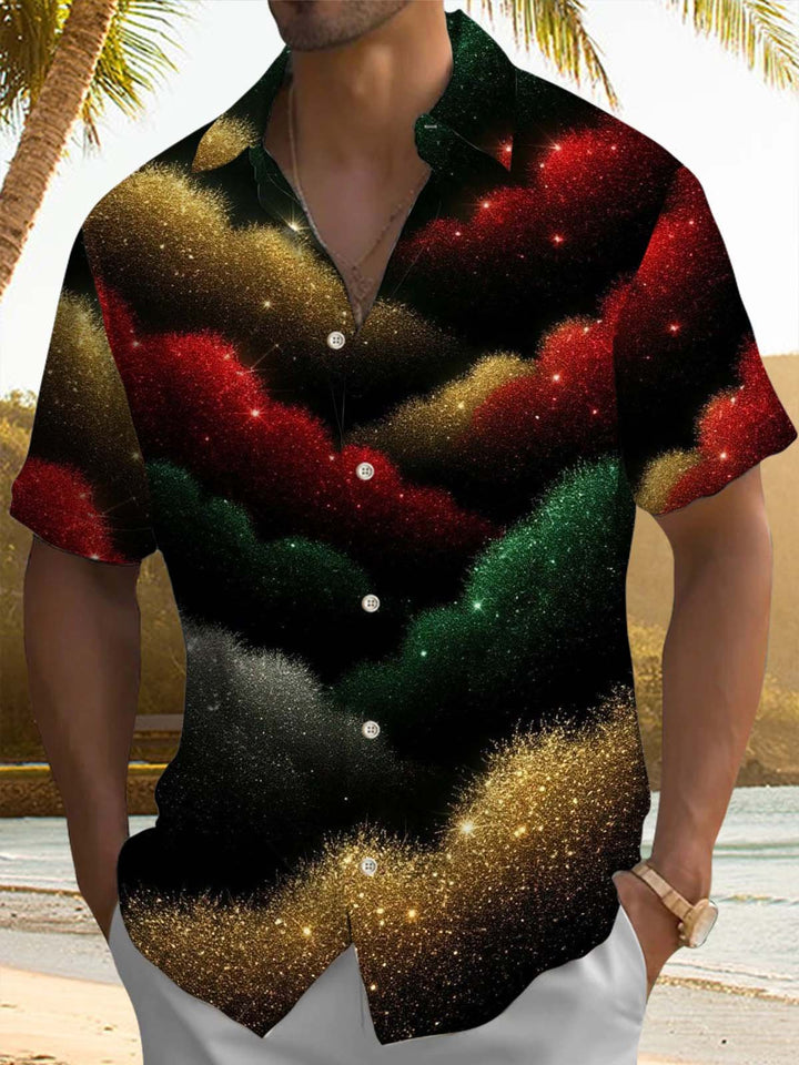 Alohadaddy® Christmas Abstract Art Print Pocket Stretch Men&