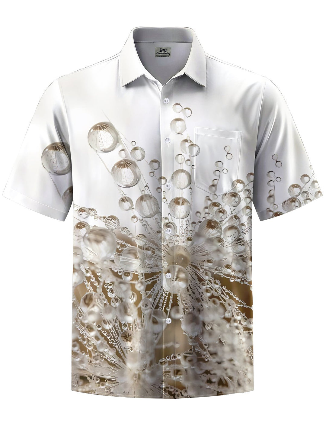 Alohadaddy® Casual Dandelion Water Drop Art Print Pocket Stretch Men&