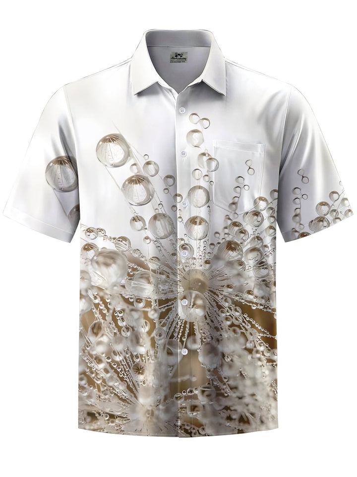 Alohadaddy® Casual Dandelion Water Drop Art Print Pocket Stretch Men&