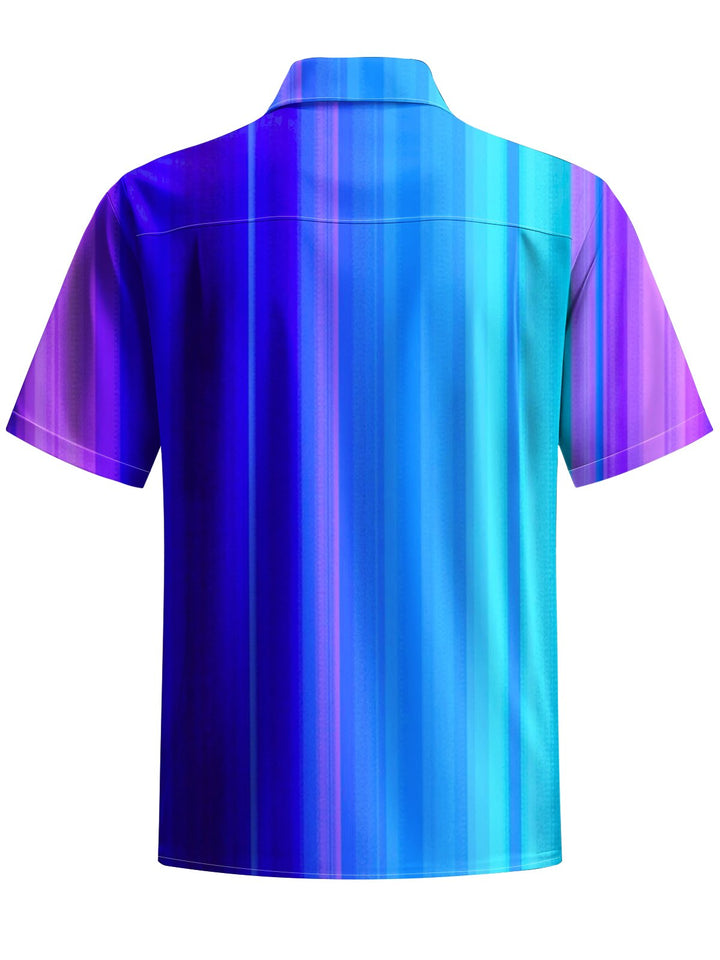 Alohadaddy® Casual Stripe Ombre Print Art Pocket Stretch Men&