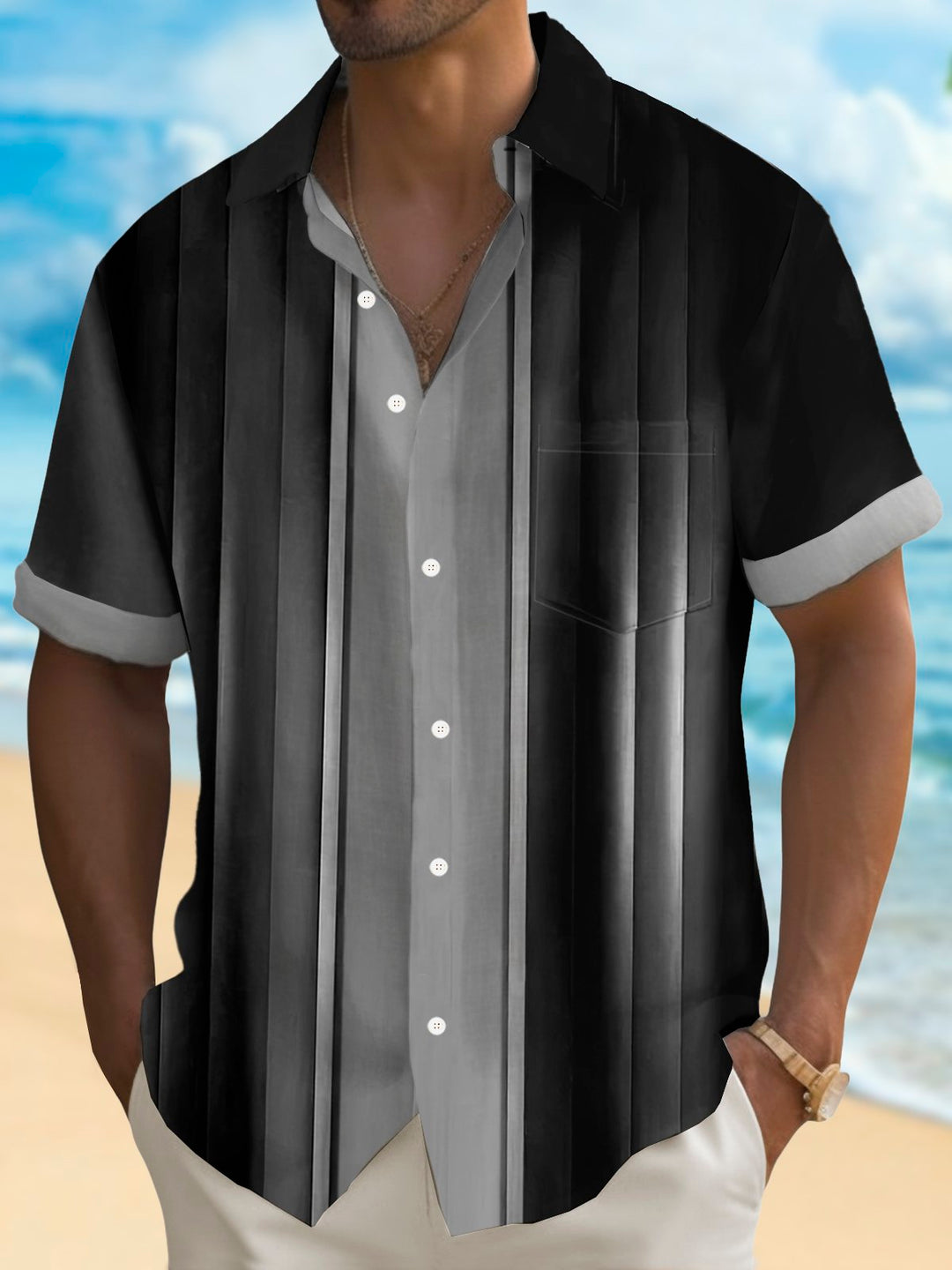 Alohadaddy Retro Gradient Art 3D Print Men&