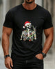 Alohadaddy® Casual Men's Christmas Skull Pattern Short-Sleeve T-Shirt