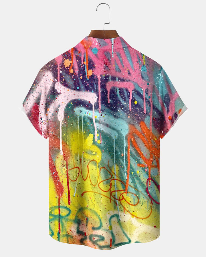 Alohadaddy® Retro Graffiti Abstract Art Letter Print Men&