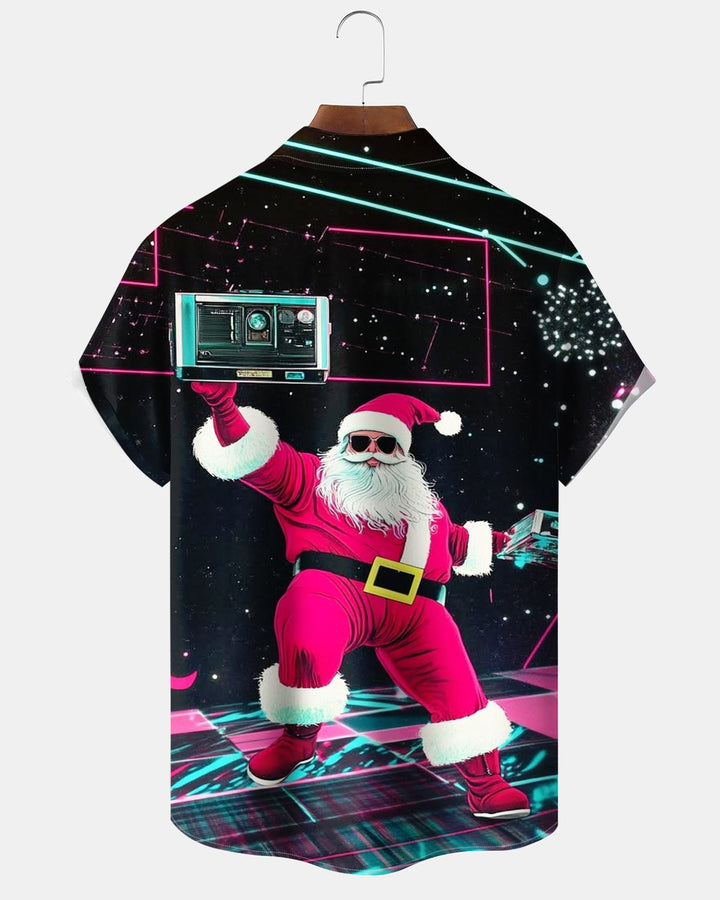 Alohadaddy® Holiday Christmas Santa Claus DJ Print Men&