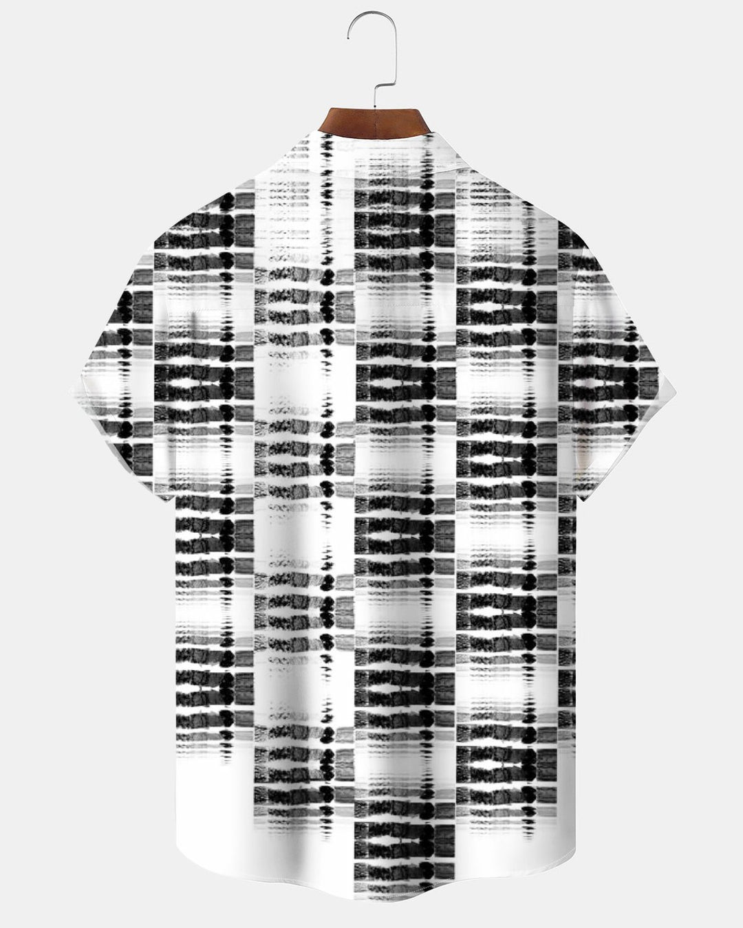 Alohadaddy® Casual Abstract Check Polka Dot Print Men&