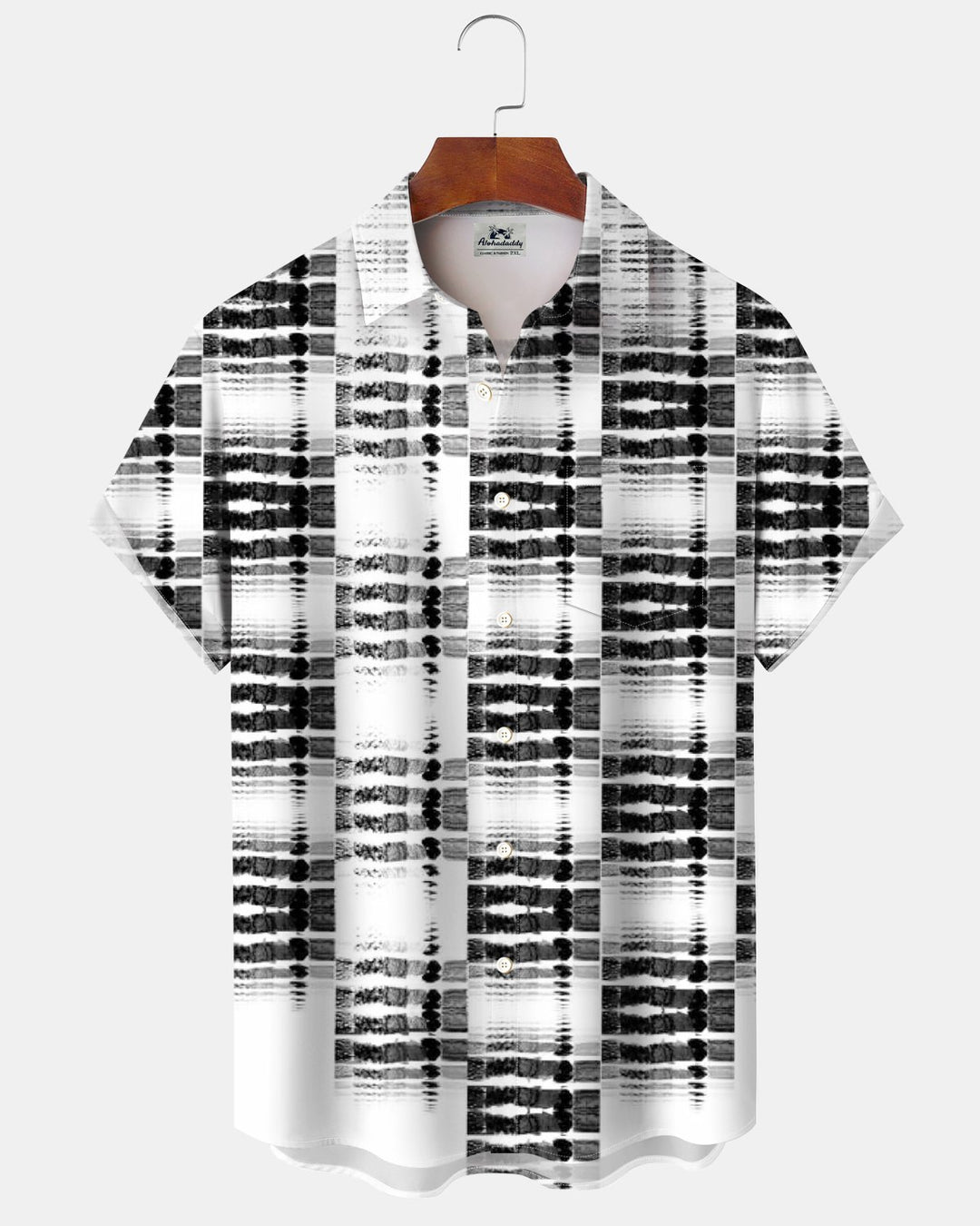 Alohadaddy® Casual Abstract Check Polka Dot Print Men&