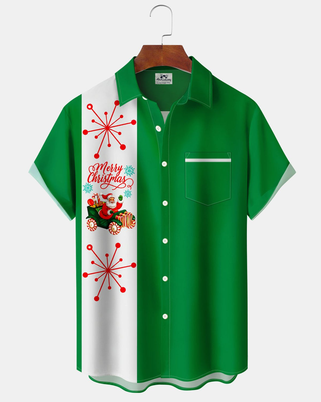 Alohadaddy® Holiday Christmas Santa Claus Striped Print Men&