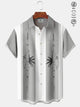Alohadaddy Casual Collection Stripes Bamboo Cool Feeling Print Art Pocket Cardigan Buttons Polyester Stretch Short Sleeve Shirt