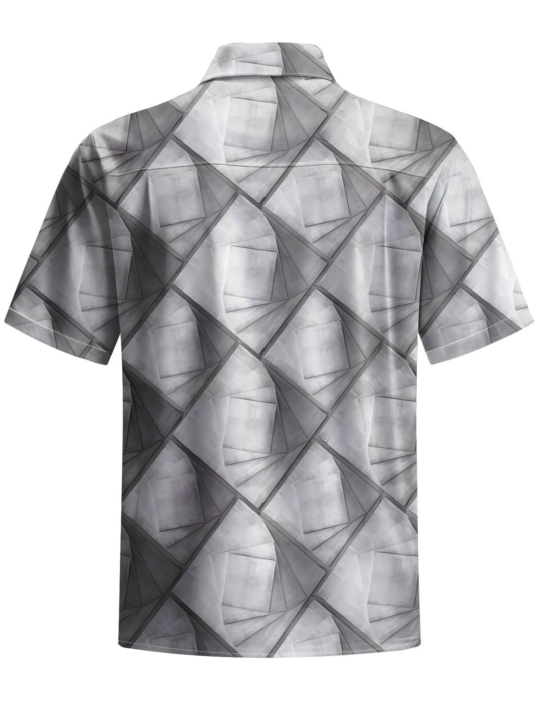 Alohadaddy® Casual Geometric Art Print Chest Pocket Moisture Wicking Men&