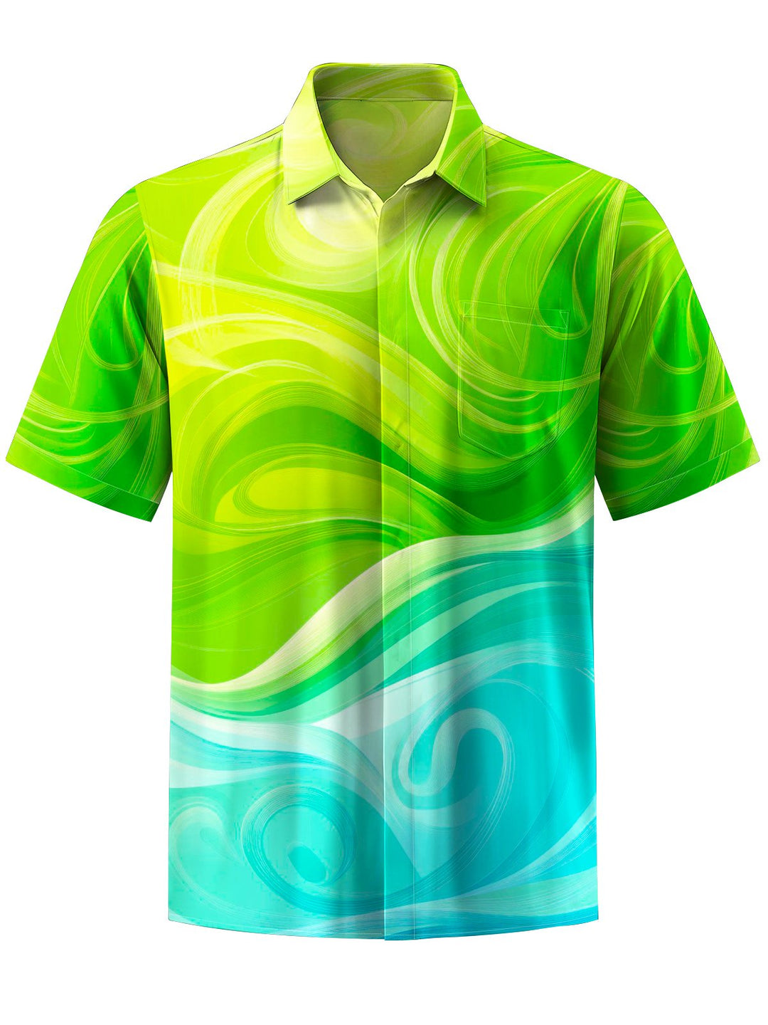 Alohadaddy® Hawaiian Abstract Gradient Art Print Moisture Wicking Men&