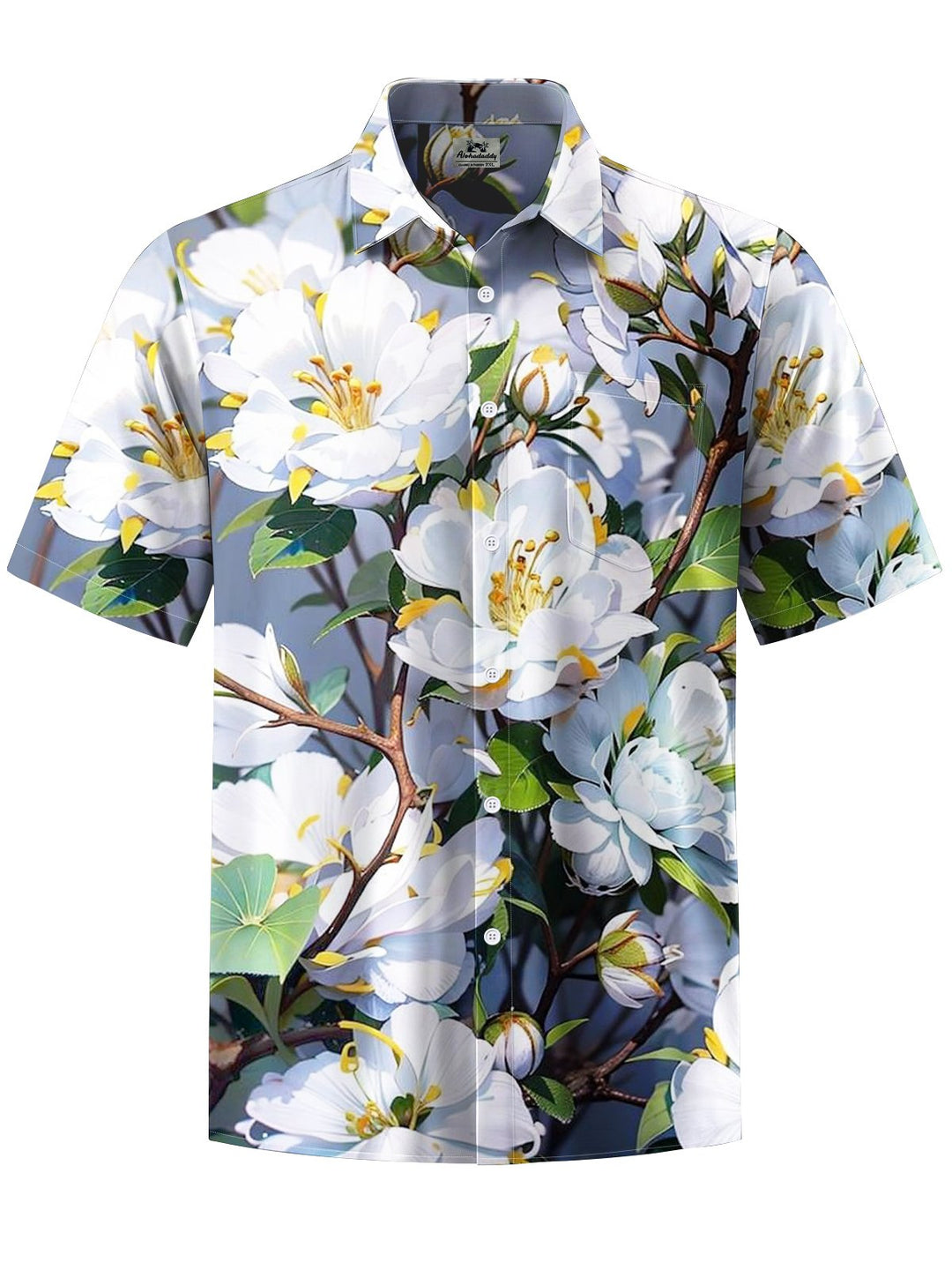 Alohadaddy® Hawaiian Flowers Art Print Moisture Wicking Men&