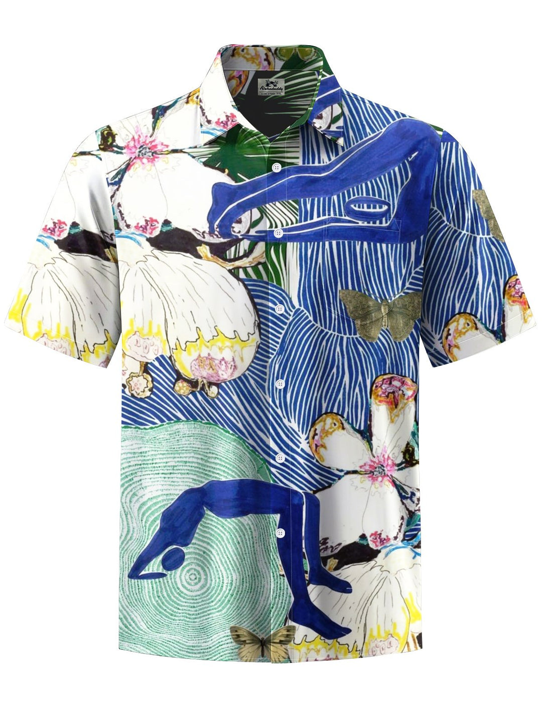 Alohadaddy® Casual Ukiyo-e Print Art Chest Pocket Men&
