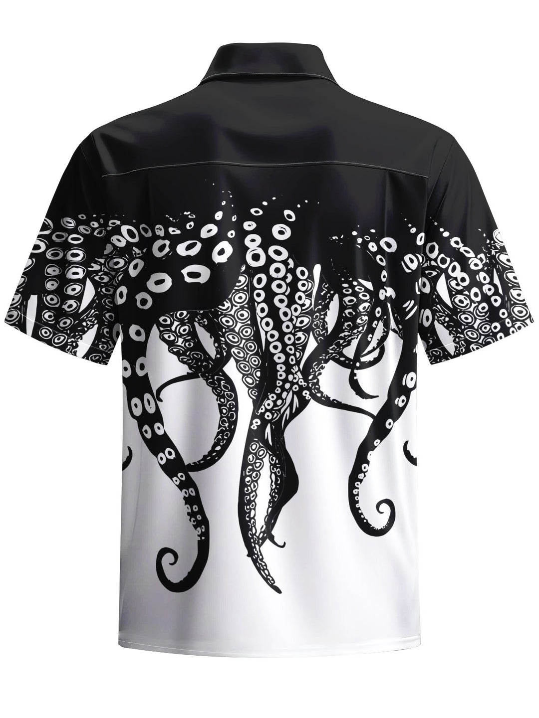Alohadaddy® Casual Octopus Ombre Art Print Chest Pocket Men&
