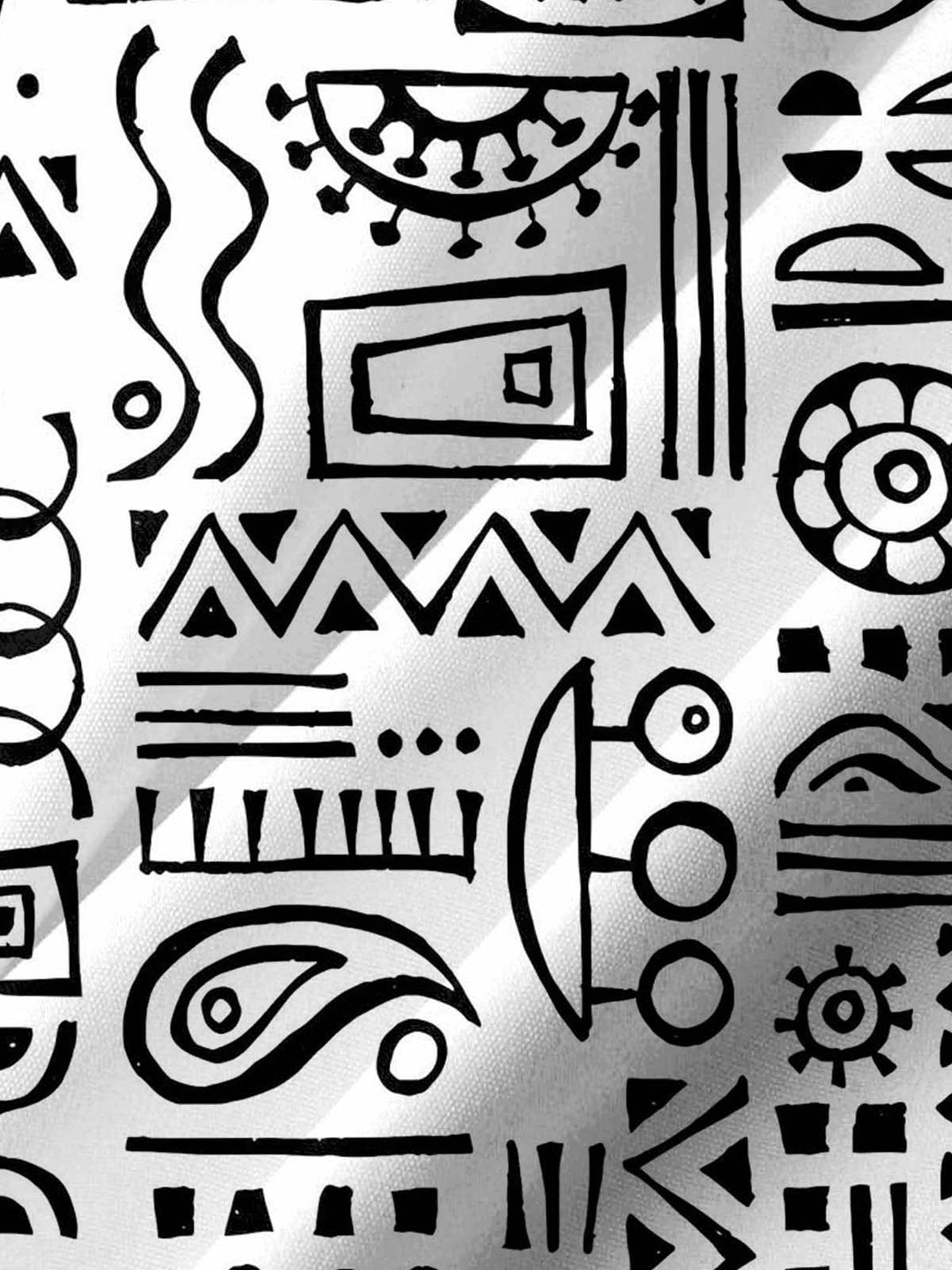 Alohadaddy® Casual Geometric Art Print Chest Pocket Men&