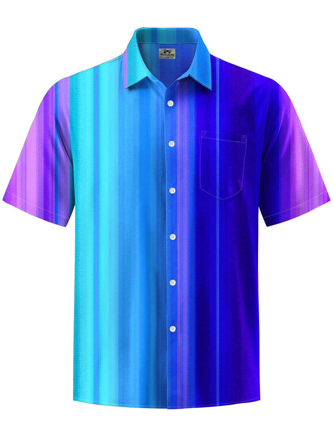 Alohadaddy® Casual Stripe Ombre Print Art Pocket Stretch Men&