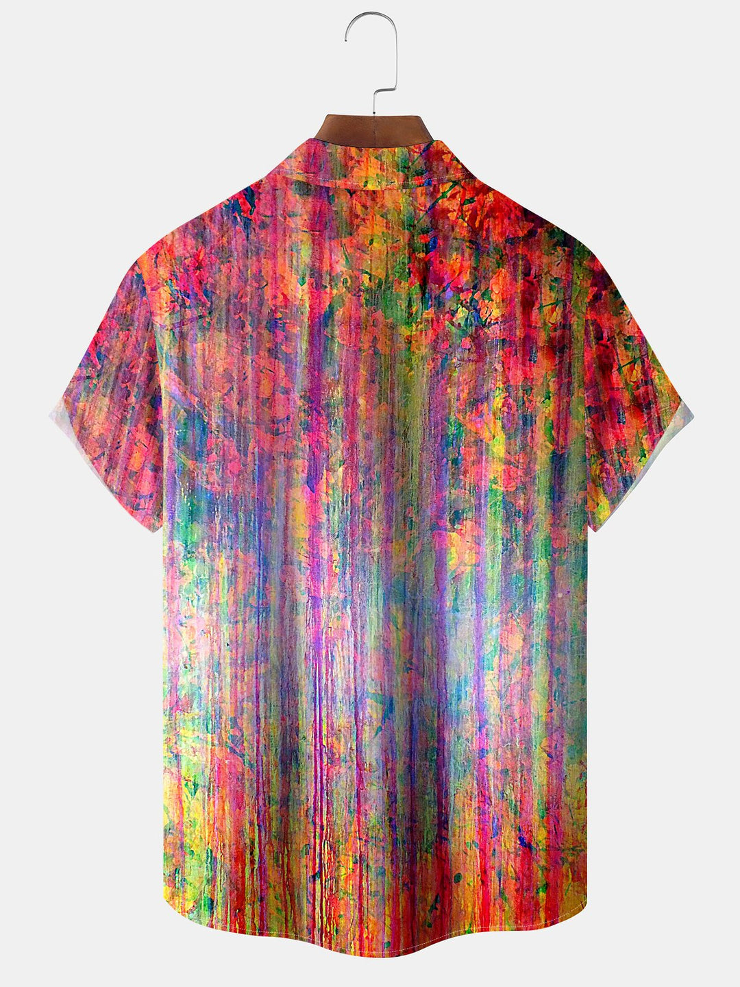 Alohadaddy® Vintage Stripes Abstract Print Pocket Button Stretch Men&