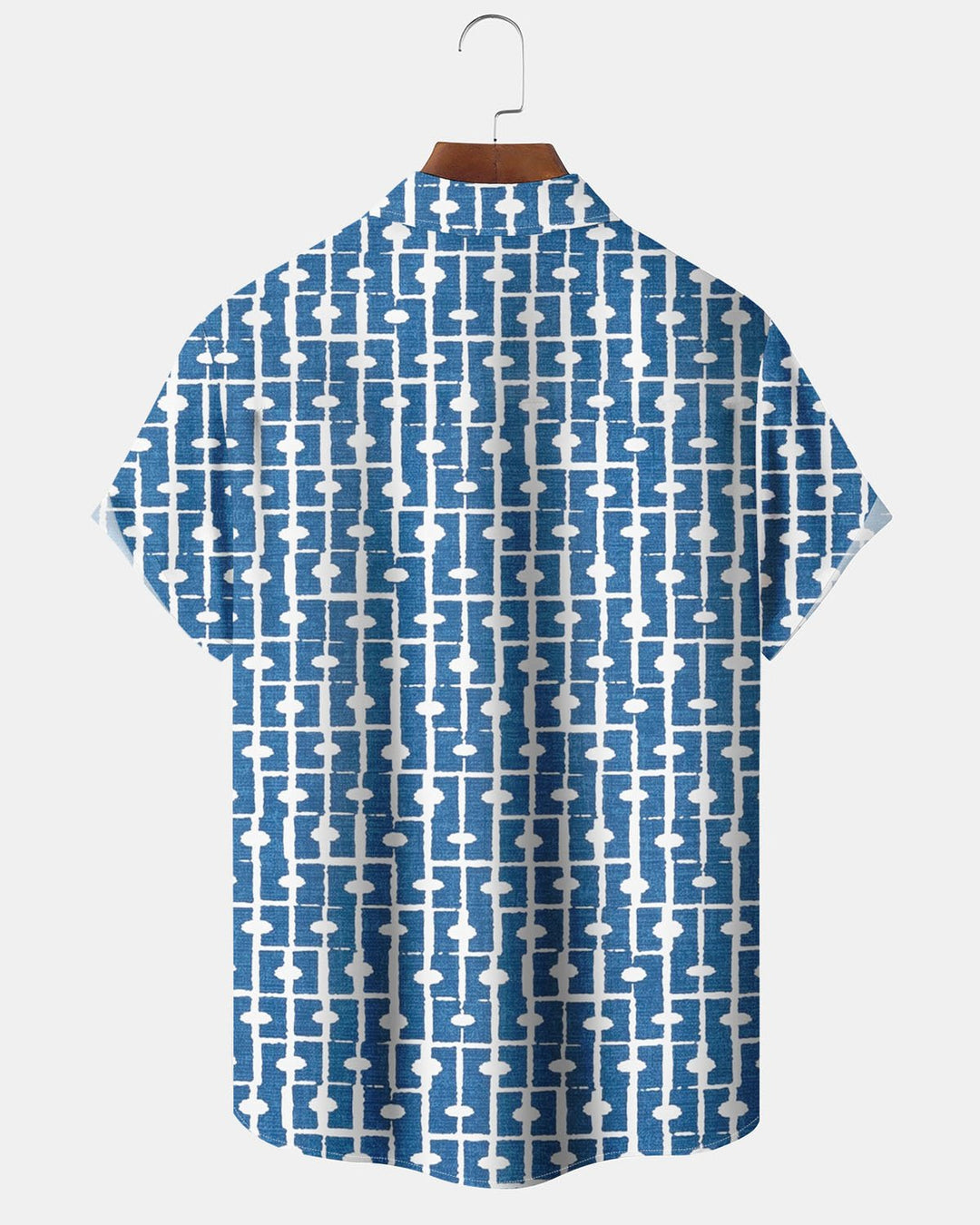 Alohadaddy® Casual Geometric Print Art Pocket Button Stretch Men&