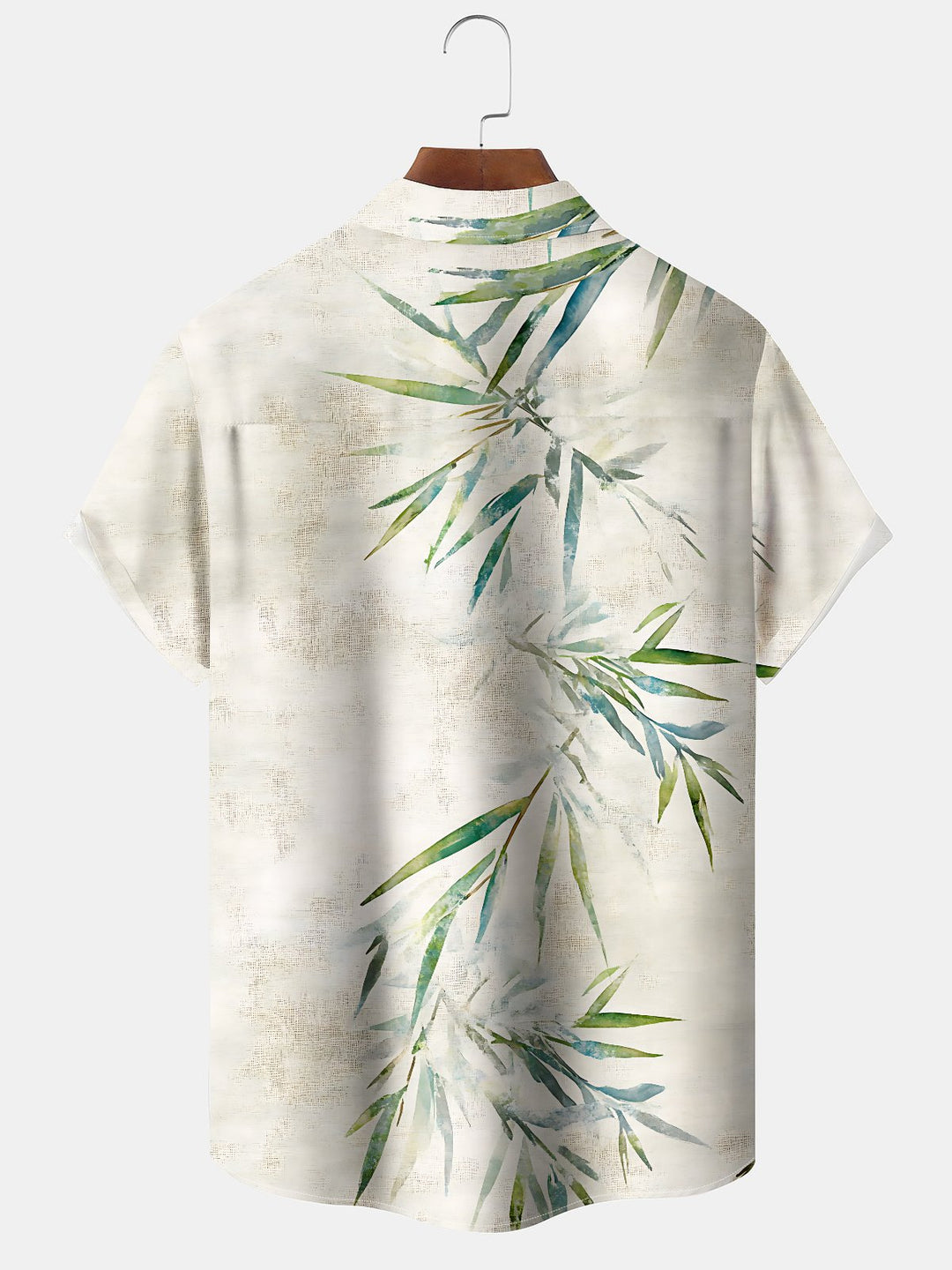 Alohadaddy Casual Everyday Hawaii Bamboo Print Art Button Cardigan Pocket Polyester Stretch Large Size Long Short Sleeve Shirt